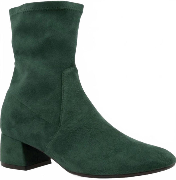 Django & Juliette Checkie Heeled Bootie Green US 7.5 2