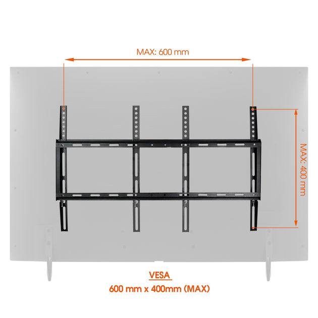 MegaMounts Fixed Wall Mount Black 3