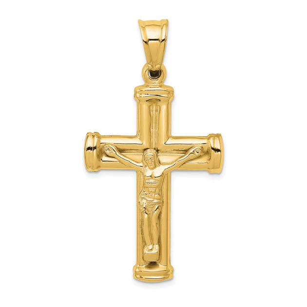 Diamond2Deal Crucifix Pendant Yellow Gold 6