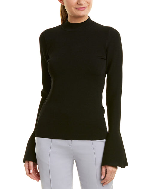 Diane von Furstenberg Bell-Sleeve Sweater Black Medium 2