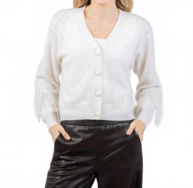 Brodie Cashmere Ashley Cardigan Beige Medium 4