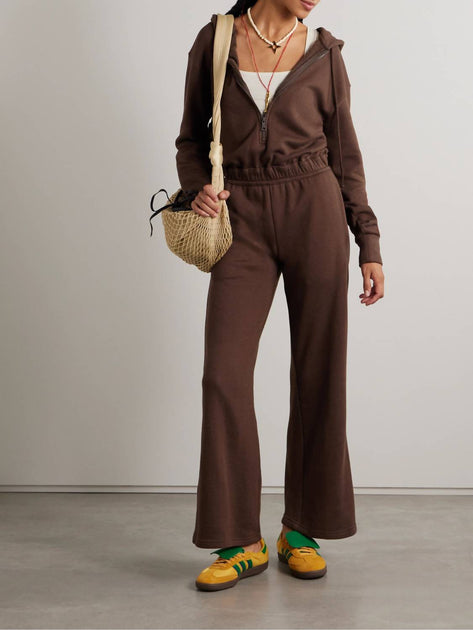 Rivet Utility Manifester Jersey Hooded Jumpsuit Brown XL 3