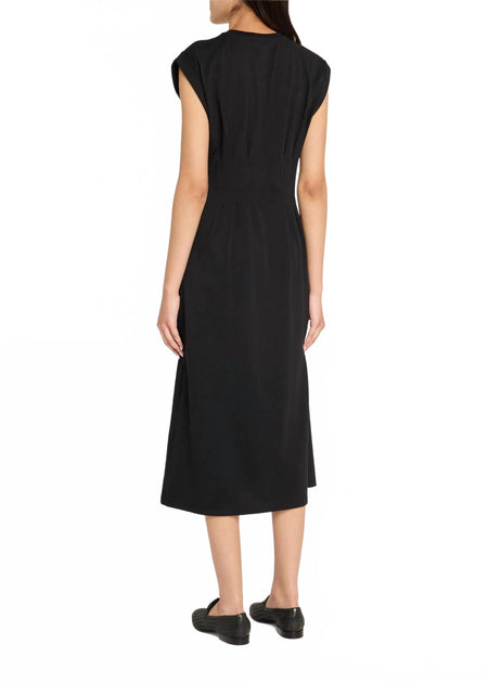 FRAME Jersey Nipped Dress In Black
