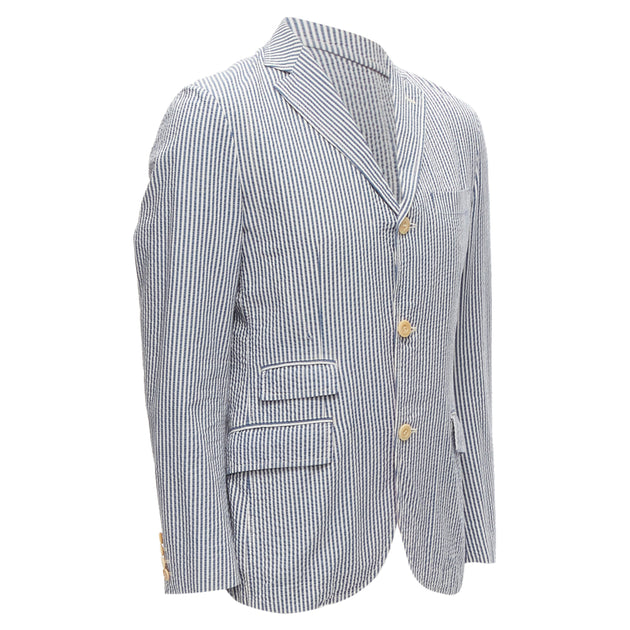 Junya Watanabe Man Cotton Blazer Blue White EU 46 4