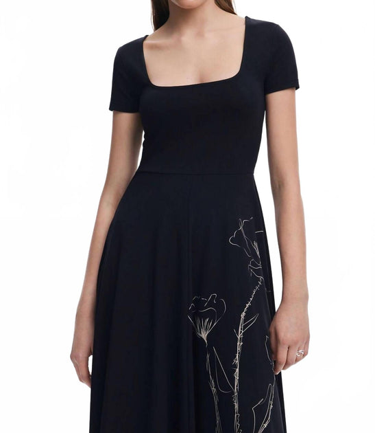 Desigual Midi Dress Black Medium 4