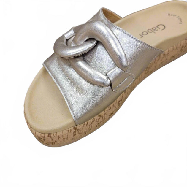 Gabor 63.761.62 Women's Sandal Silver EU 42 3