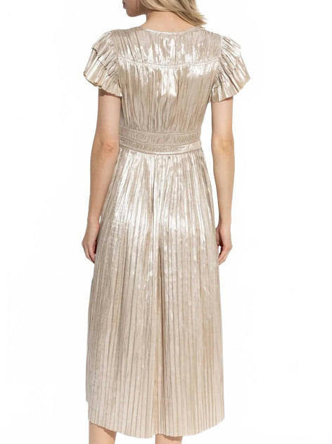 Ulla Johnson Patrice Midi Dress Beige US 6 3
