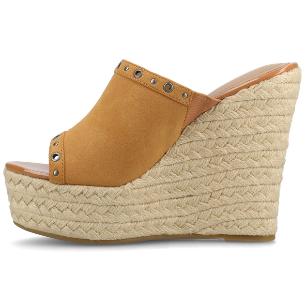 Journee Collection Yari Wedge Sandal White US 12 3