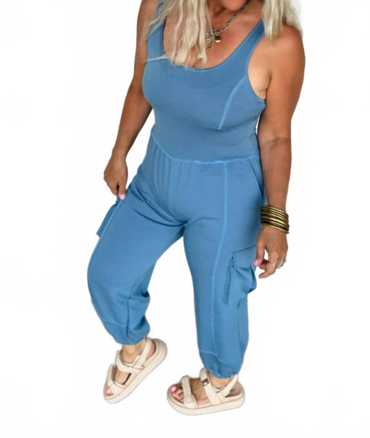 Blakeley All Set Tank Romper Blue L/XL 3