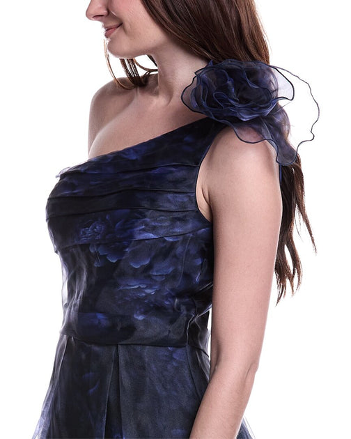 Rene Ruiz Jacquard Ball Gown Navy US 10 4