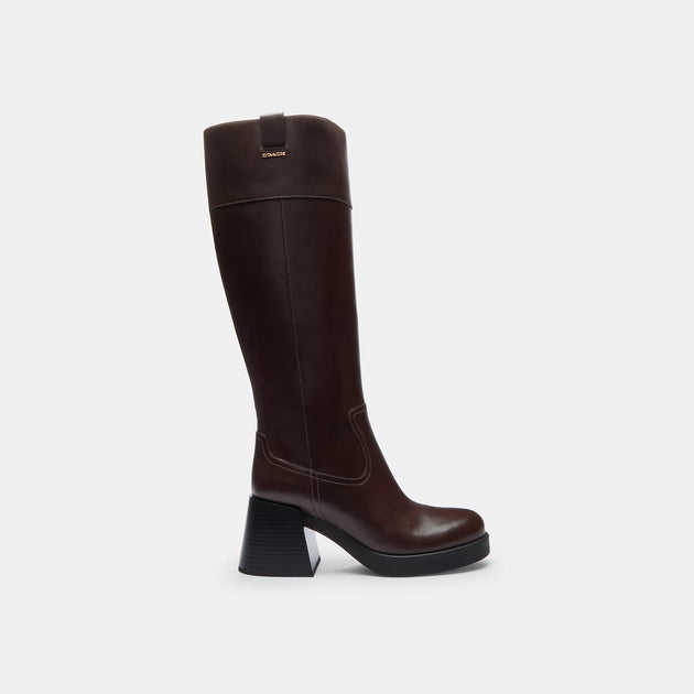 Coach Block Heel Tall Boot Black US 9 3
