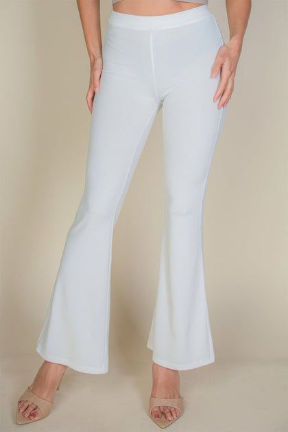 TRUEDAMES Women's High Waisted Flare Pants Grey Small 5
