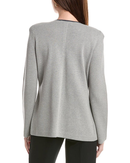 St. John Crewneck Spectator Jacket Grey XSmall 3