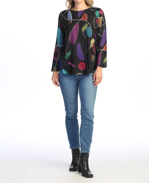 Jess & Jane Frolic Top Black 2X 3