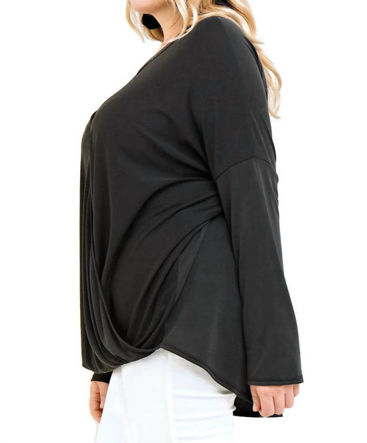 entro Keyhole Wrap Top Black XLarge 4