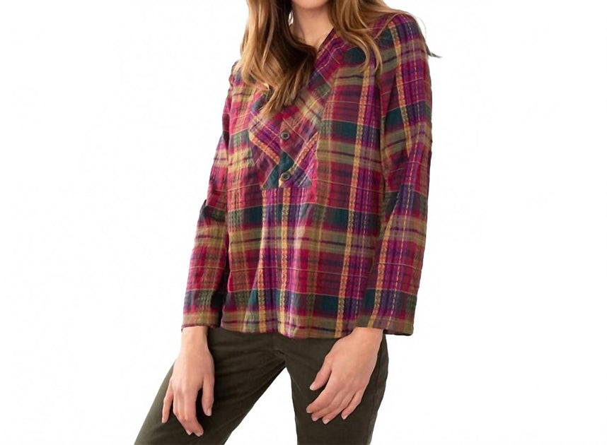 Habitat Jacquard Windowpane Tunic Blouse Multi Large 3