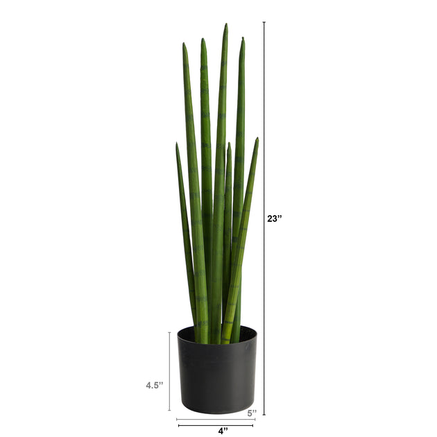 Hivvago Sansevieria Artificial Plant Green 3