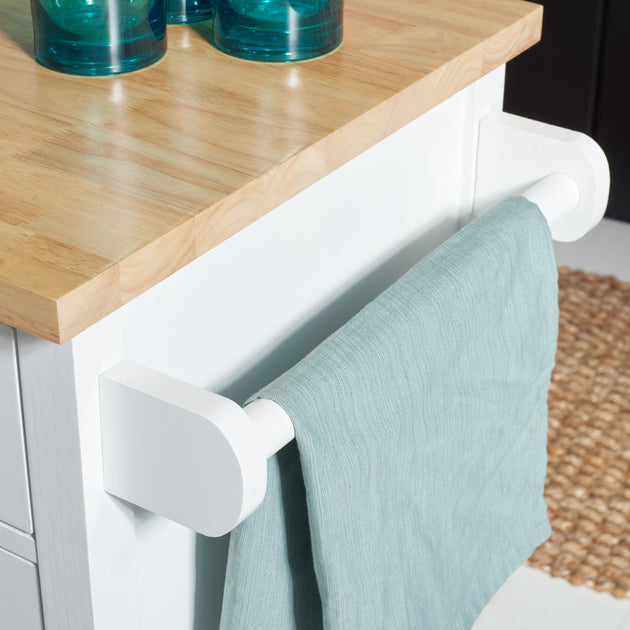 Safavieh Locklyn Kitchen Cart Brown 2
