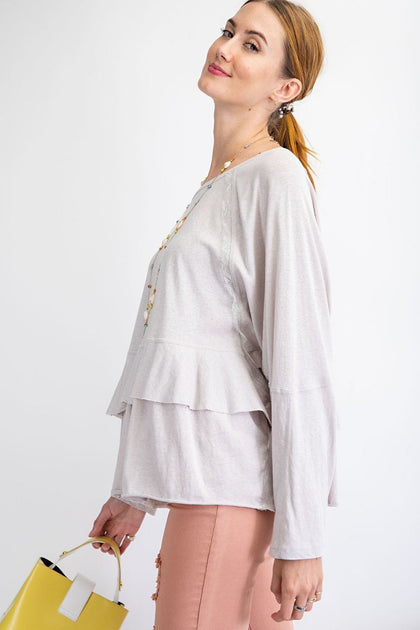 TRUEDAMES Tunic mit Spitzenverzierungen Beige Medium 3