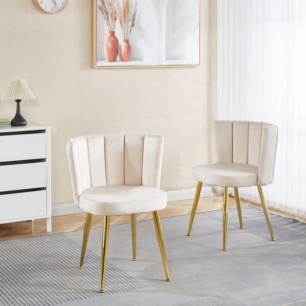 GOODSILO Velvet Dining Chair Gold 3