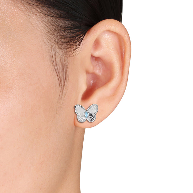 Mimi & Max Butterfly Jewelry Set Sterling Silver Blue 3