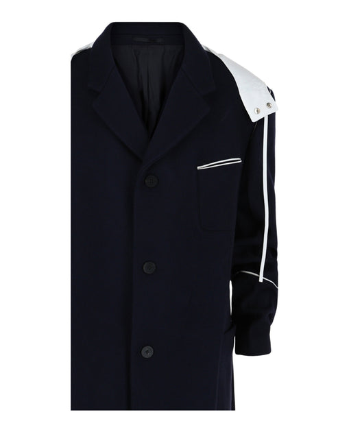 Salvatore Ferragamo Single-Breasted Hooded Coat Blue EU 56 4