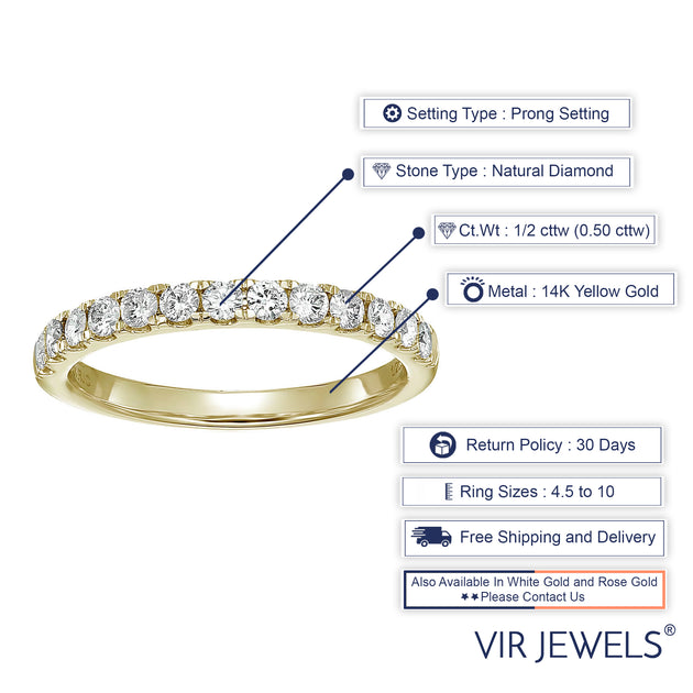 Vir Jewels Wedding Band 14K Gold Silver US 9 4
