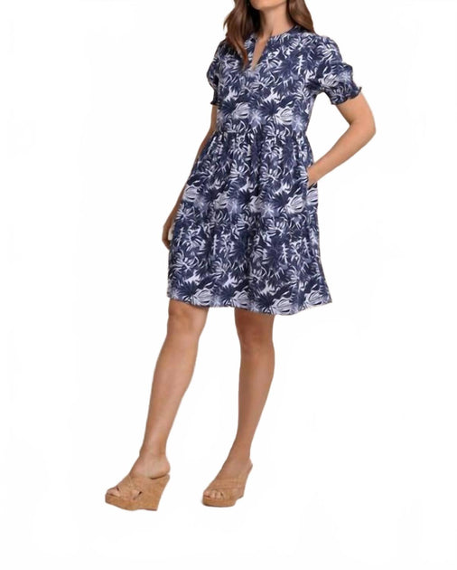 Southern Tide Mina Grand Palms Dress Blue Large 2