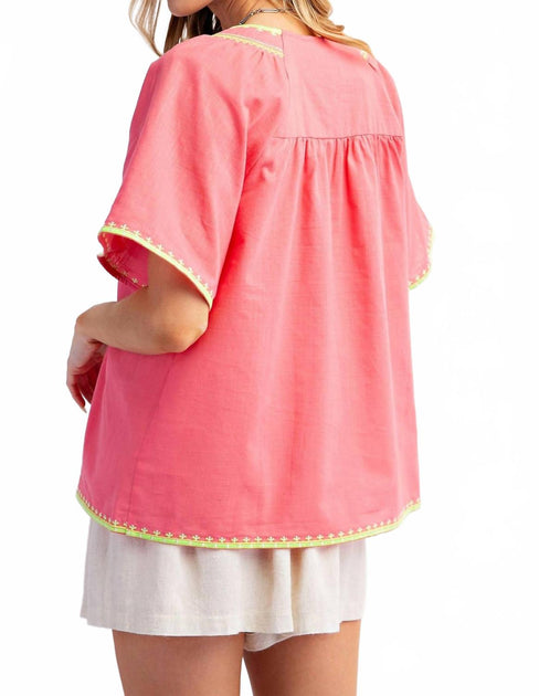 Easel Boho Top Pink Large 3
