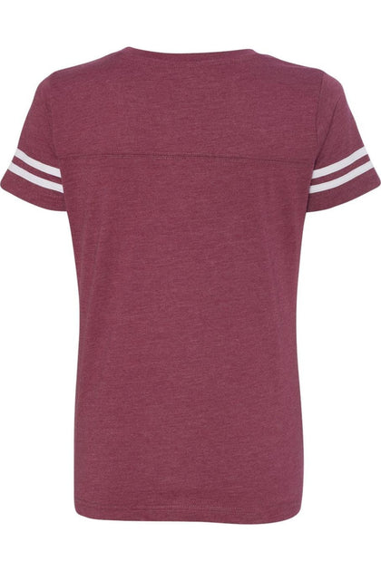 LAT Women's Football V-Neck Fine Jersey Tee Multi Large 3