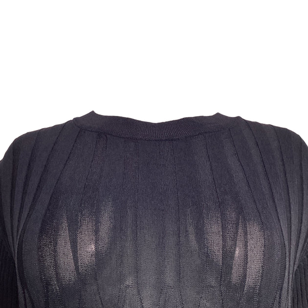Max Mara Long Knit Dress Navy Blue L 4