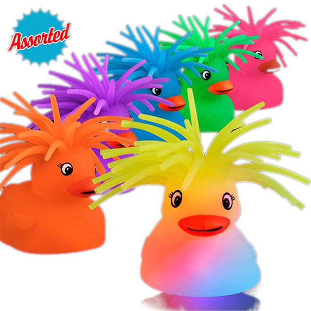 Blinkee Flashing Crazy Hair Puffer Duck Multi-color Pack of 6 2
