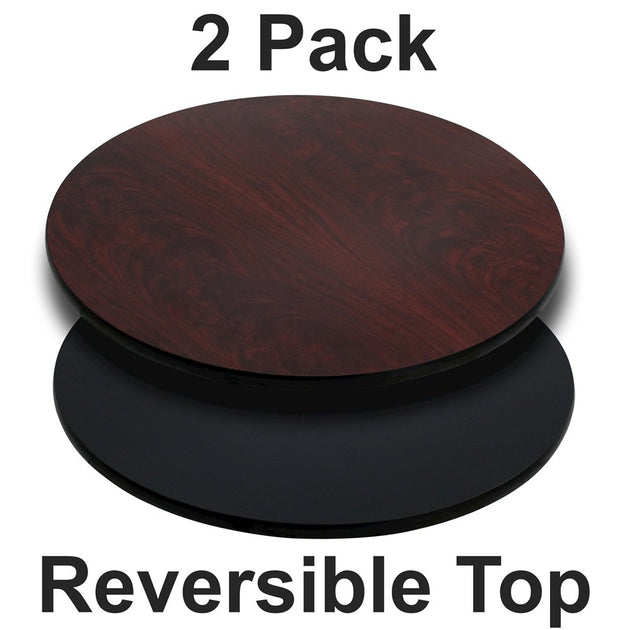 Flash Furniture 36" Round Table Top Black 2