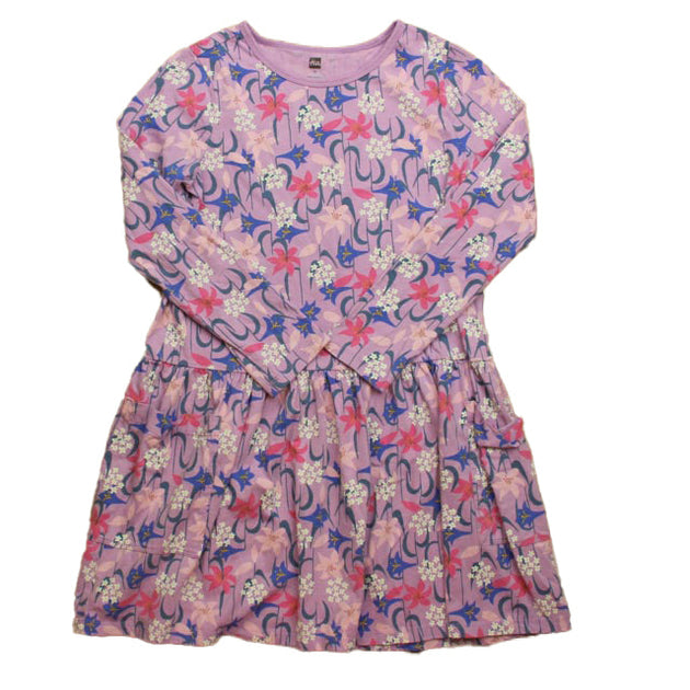 Tea Girls Floral Dress Purple US 12 2