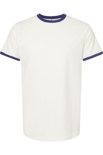 Tultex Fine Jersey Ringer T-Shirt Weiß XXLarge 2