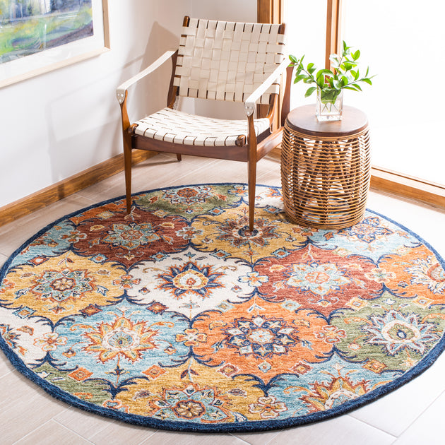 Safavieh HG351 Area Rug Blue Rust 4
