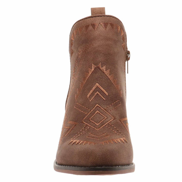 Pierre Dumas Western Ankle Bootie Brown US 7.5 3