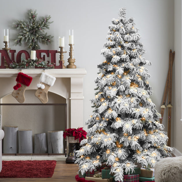 Streamdale 6ft Flocked Scarecrow Christmas Tree Green 3