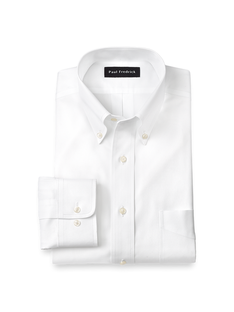 Paul Fredrick Pinpoint Dress Shirt White US 15.5 35/36 2