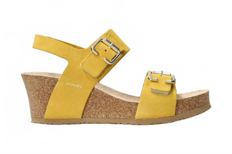 Mephisto Lissandra Wedge Sandals Yellow EU 40 2