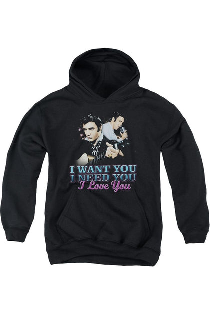Gildan Elvis Presley Jugend Kapuzenpullover Schwarz Large 2