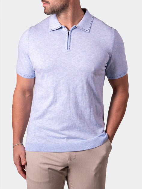 MACEOO Polo Shirt Blue/Purple Small 3