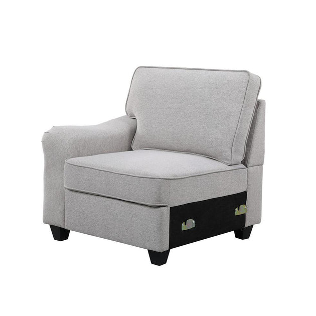 Lilola Home Leo Modular Sectional Sofa Light Gray 4