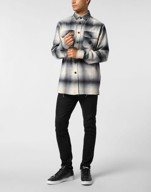 Philipp Plein Signature Plaid Overshirt White XL 3