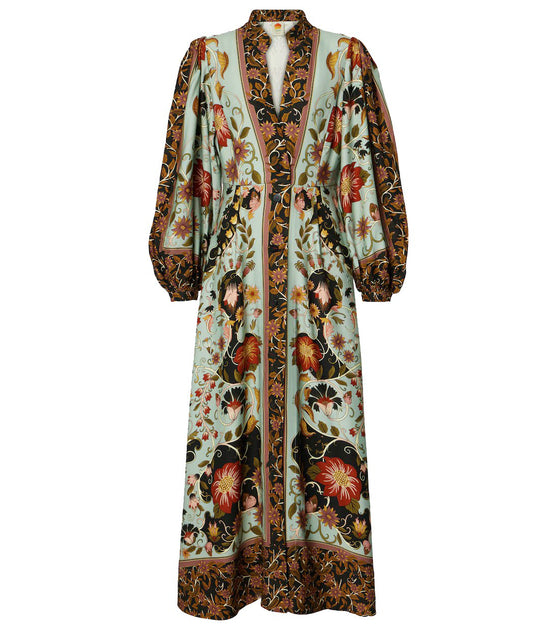 Farm Rio Maxi Dress Blue Multi XSmall 2