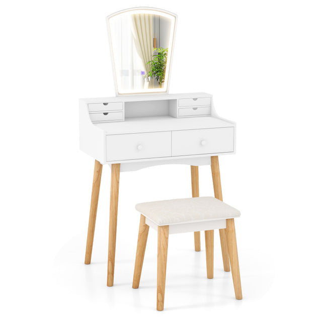 Hivvago Vanity Desk Set White 2