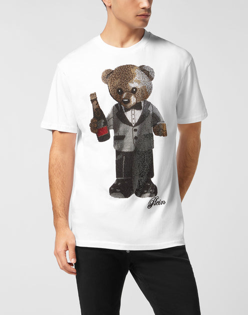 Philipp Plein Round Neck T-Shirt Teddy Bear Black Large 5
