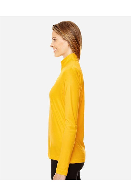 Team 365 Femme Zone Performance Quarter-Zip Pullover Jaune XLarge 4