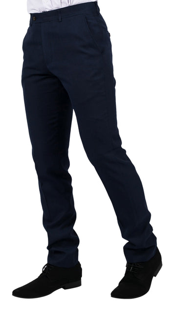 Paul Andrew Calvin Tailored Fit Trousers Navy Blue 40 3