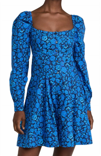De Loreta Pique Dress Blue Small 2